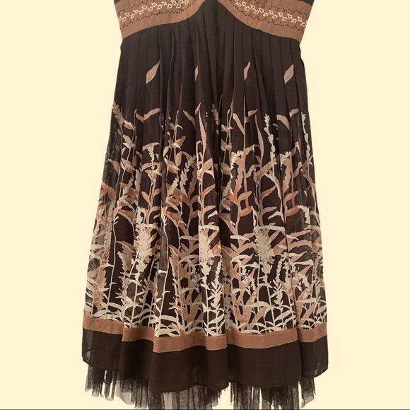 BCBGMaxAzria Cocktail Dress with Tulle Fringe 2 - Picture 4 of 5